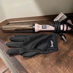 L’ange 1” 25 mm titanium curling wand and glove